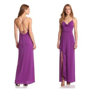 Violet BCBGMaxaria Grecian Gown